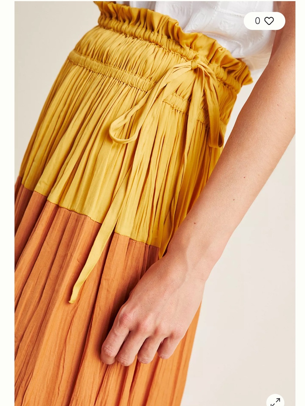 LIKE NEW Anthropologie Current Air Merrigan Colorblock Tiered Midi Skirt - Picture 2 of 5